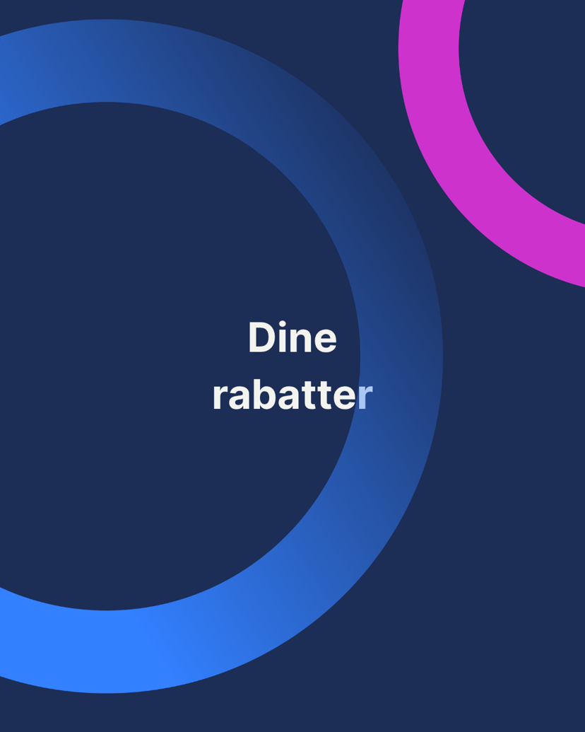 Kontante rabatter