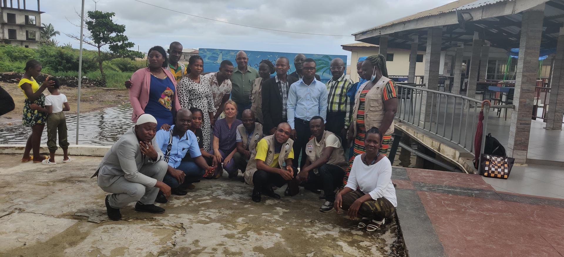 Her er Anne-Mette på en workshop mellem The Liberia Association of Psychosocial Services og DIGNITY om, hvordan unge kan støtte andre unge omkring mental sundhed